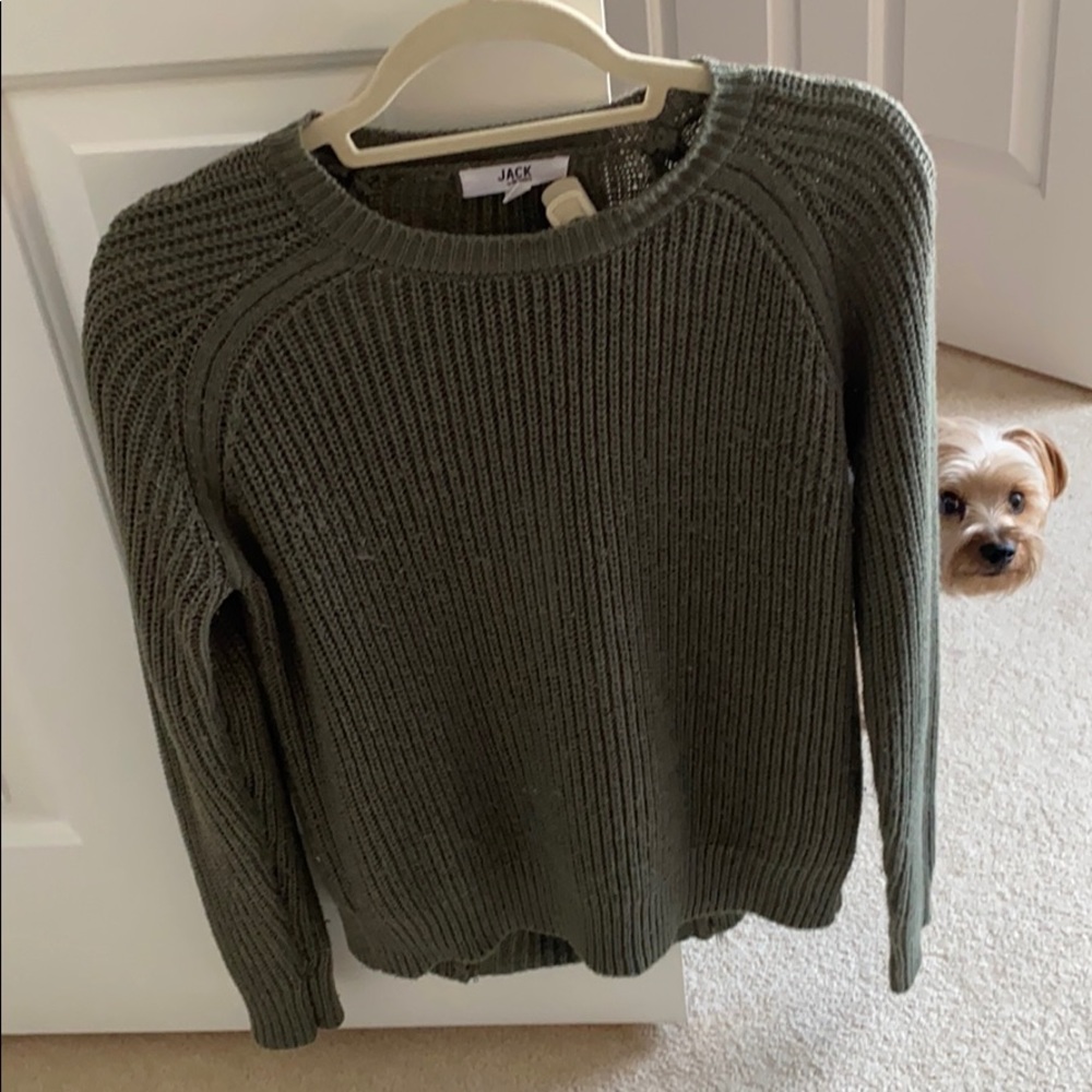 never worn olive green sweater